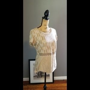 Heartbreaker short sleeve tee floral & faux lace